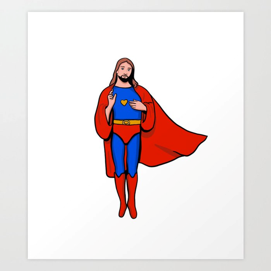 Jesus in a Superman suit